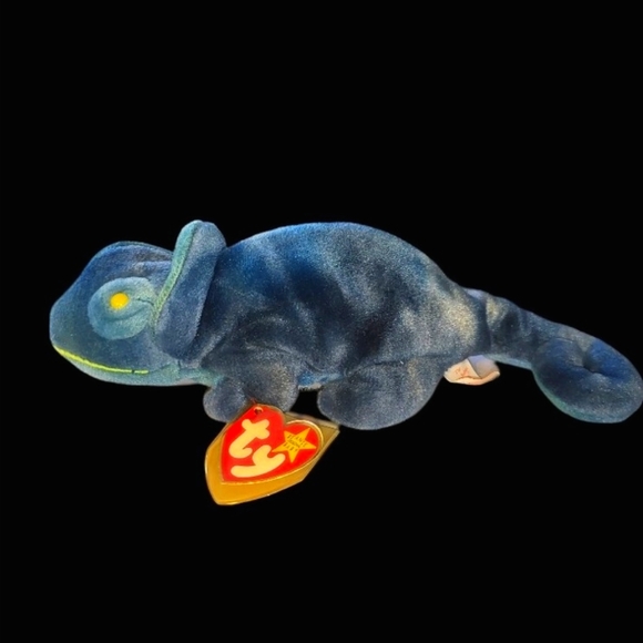 RARE TY Beanie Baby 1997 Rainbow the Chameleon Retired Color